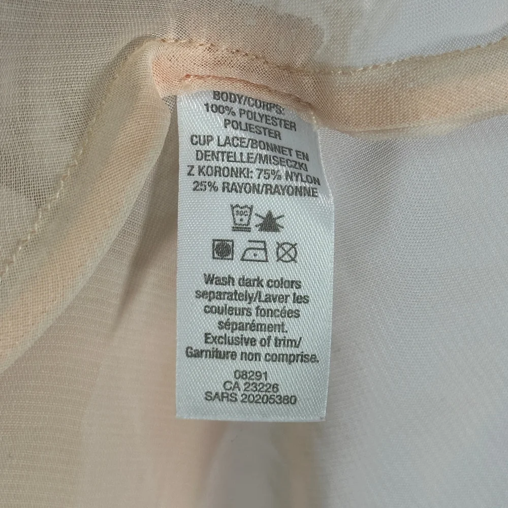 La Senza‎ Nude Sheer Lace Nightie Top Large - Picture 4 of 4